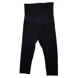 Sandpiper Maternity Cropped Legging Pants Black Pregnant Comfy | Women M